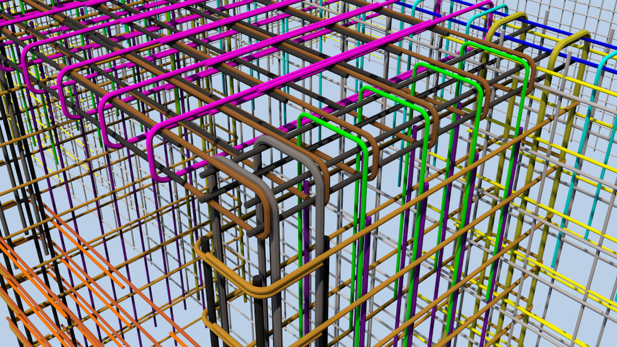 a stuckture create by rebar detailing services.